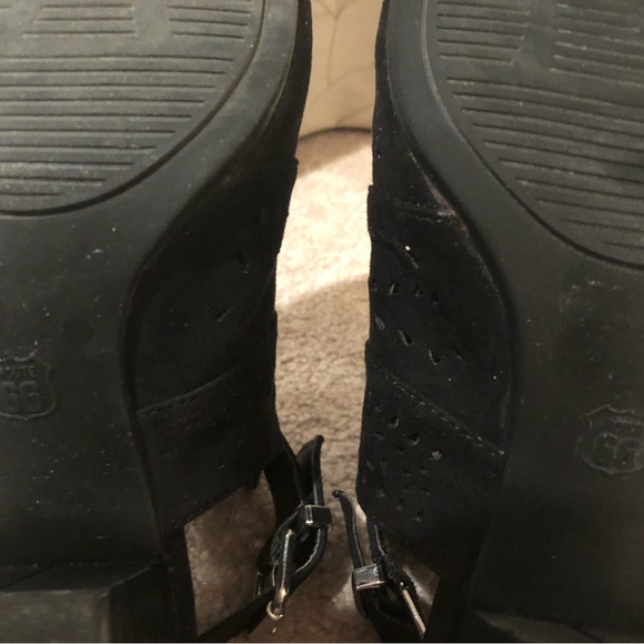 Route 66 Open Toe Slingback Chunky Heels, Size 5 - Picture 5 of 6